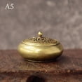 thumbnail image 5 of Brass Pocket Lotus Jiuding Incense Burner Hollow Incense Mini Incense Burner, 5 of 6