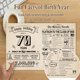 thumbnail image 4 of Tarjeta de cumpleaños XISHIUYIS Happy Birthday 70º estilo vintage, 4 of 6