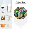 thumbnail image 6 of Honeii Easter Eggs Print Leather Coaster Set of 4, Ideal for Safeguarding Your Furniture from Drinks Spills and Effortless cleanup-Octagon, 6 of 6