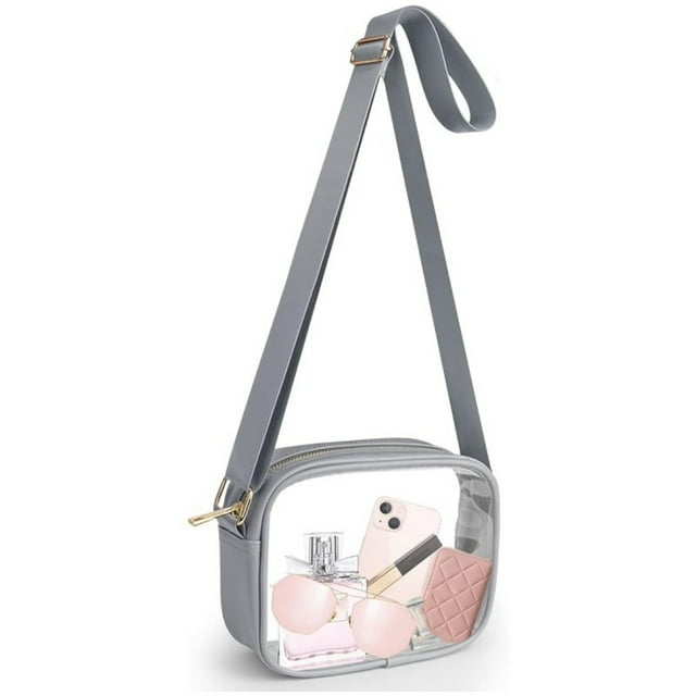 Sac Bandoulière Transparent pour Événements de Stade Concerts Sports Festivals Sac à Bandoulière Transparent Approuvé avec Sangle Réglable