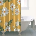 thumbnail image 4 of Yellow Daisy Flower Pattern Shower Curtain 36"x72" ,Bathroom Decorative Shower Curtains Set with 12 Hooks,Modern Waterproof Washable Shower Curtain, 4 of 6