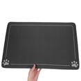 thumbnail image 4 of Tapete absorbente para comederos de mascotas, de secado rápido e impermeable, ideal para gatitos, perros y cachorros, 4 of 7