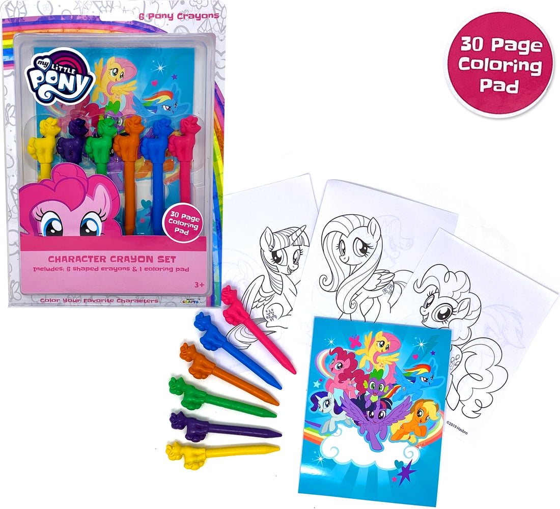 Download My Little Pony 30 Coloring Pad with 6 Molded Crayons Play ...