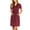 Red, variant on Scrubs For Women Short Sleeve Nurse Working Uniform V Neck Wrap Dress With Pocket Solid Color Nursing Scrub Workwear