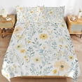 thumbnail image 4 of Yellow Floral Pattern_1 Set Duvet Cover Themed Multicolor Polyester Bedding Set Duvet Cover for Full Size, 4 of 6