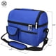 thumbnail image 3 of Bolsa térmica para almuerzo Luxtrada, Oxford, térmica, para adultos, portátil, con cremallera, impermeable, para picnic, para mujeres y hombres (azul), 3 of 8