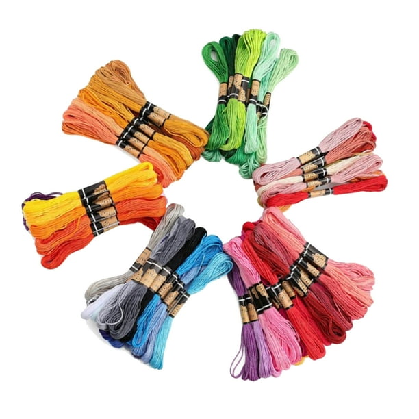 100 piezas de madejas Iris Cruz puntada colores pulseras de de DIY proyecto haciendo Sunnimix Hilos de bordar
