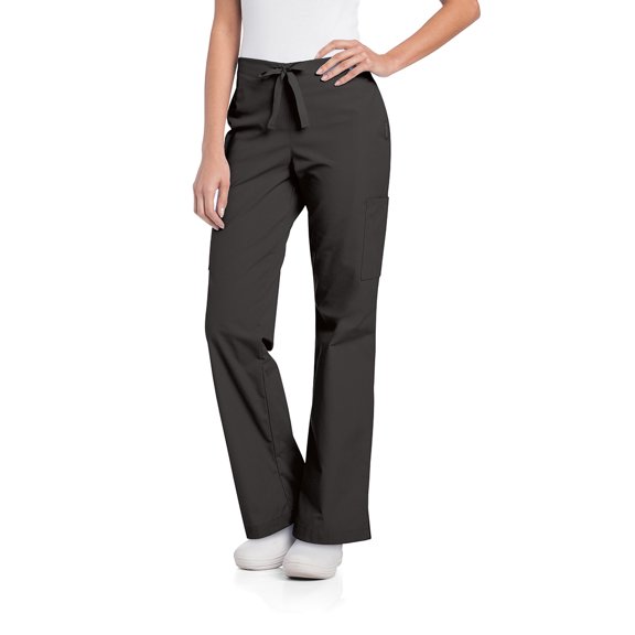 Landau Women's Essentials Modern Tailored Fit Breathable Fade Resistant 4 Pockets Elastic Cargo Scrub, Style 2028