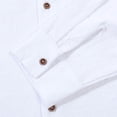thumbnail image 3 of Yaoyar Classic Button Front Shirt for Men, Solid Color Long Sleeve Collared Top with Pockets, Timeless Casual Wear Shirt, 3 of 7