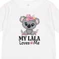 thumbnail image 4 of Inktastic My Lala Loves Me Granddaughter Koala Girls Long Sleeve Toddler T-Shirt, 4 of 5