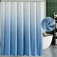 thumbnail image 4 of Shower Curtain Ombre Bath Shower Curtains for Bathroom, Textured Fabric Shower Curtain Liner with 12 Hooks, Water Repellent, Machine Washable, 72 x 72 inch - Style 3, 4 of 5
