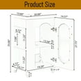 thumbnail image 6 of MIDOQIN 20" Small Bathroom Vanity with Sink, Solid Wood Narrow Bathroom Storage Cabinet Cabinet with Toilet Paper Holder & Open Shelf, Bathroom Vanity with Glass Door, 6 of 15