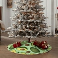 thumbnail image 5 of Kdxio Avocado With Seeds Print Christmas Tree Skirt Christmas Xmas Tree Skirts Mat for New Year Holiday Christmas Party Decorations-30", 5 of 7