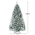 thumbnail image 2 of Costway 1,8m Árbol de Navidad Nevado No Iluminado con Bisagras y Base de Metal Decoración para Casa Oficina, 2 of 8