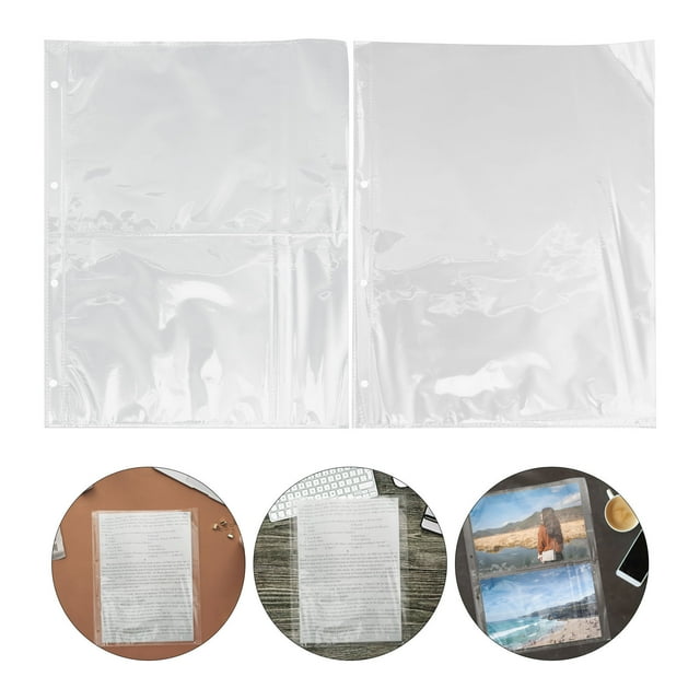 IFANLANDOR 50Pcs Photo Storage Album Pages PP Clear Protectors For Photographers