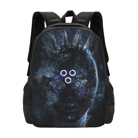 DouZhe Lightweight Backpack, Travel Outdoor Hiking Bag School Bookbag Casual Daypack Face Element Music Sound Sculpture Prints Backpacks for Women Men