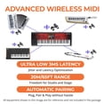 thumbnail image 5 of CME WIDI Master - Adaptador inalámbrico MIDI Bluetooth 5 MIDI DIN 5 - Latencia ultrabaja - División/fusión MIDI - Sintetizador EWI Keytar Pedalboard Teclado de piano digital a MIDI, macOS, iOS, Androi, 5 of 5