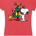 thumbnail image 3 of Peanuts - Christmas Tree - Women's Short Sleeve Graphic T-Shirt, 3 of 6