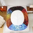 thumbnail image 5 of Homewish Tree Of Life Multicolor Queen 4-Piece Reversible Adult Ultra Soft Art Glass Sheet Set, 5 of 7