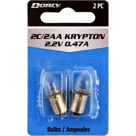 

- 411662 2C/2AA-2.2-Volt 0.47A Bayonet Base Krypton Replacement Bulb 2-Pack (41-1662) Clear