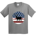 thumbnail image 3 of Inktastic Deer Bow Hunting USA Flag Youth T-Shirt, 3 of 5