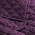 thumbnail image 2 of Bare Home Premium Diamond Stitched 3 Piece Coverlet Set - Ultra-Soft Luxurious Lightweight All Season Bedspread (Full/Queen, Plum), 2 of 5