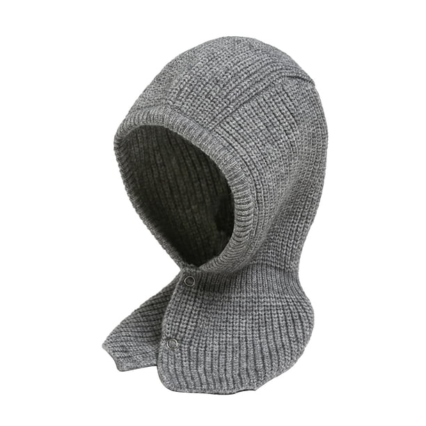 Invierno Espesar Chica Moda Lindo Cuello Sombrero Bufanda Novedad Gorras Bufanda Con Capucha Gris Claro Sunnimix Bufanda con capucha