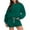 Green, variant on HAPIMO 2 Piece Outfits for Women Fall Winter Sweat Shorts Set Basic Solid Color Sweatshirt Workout Matching Sets Tracksuits Brown L