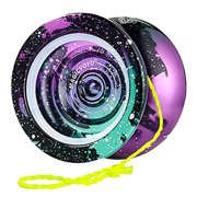 MAGICYOYO Yoyo Professional N11 Unresponsive Pro Yoyos Metal Alloy Aluminum Yoyo 4 Colors Yoyo Toy, Galaxy Yoyo Rainbow, Bonus - 5 Replacement Strings, Glove and Yo-yo Bag