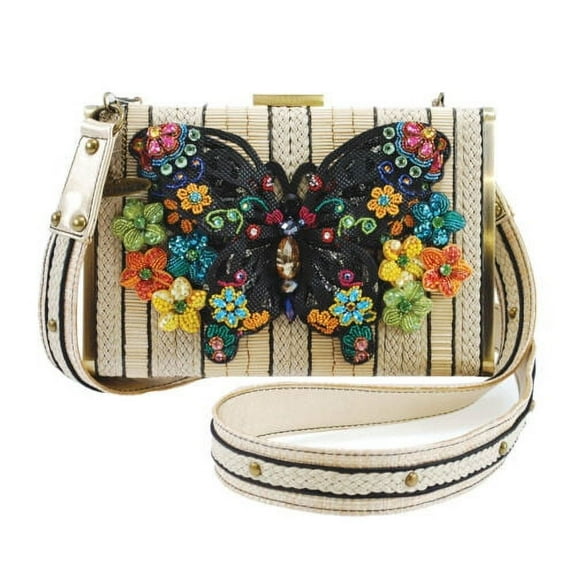 Mary Frances Butterfly Fantasy Embellished 3-D Butterfly Bag Handbag Purse New