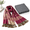 Viva Magenta Red, variant on Black Pashmina Women's Scarf in Gift Box, Timeless Fashion Accessory