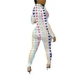 thumbnail image 2 of Women One Piece Pajama Sexy V Neck Bodysuit Overall Onesie Long Sleeve Romper Jumpsuit Sleepwear, 2 of 7