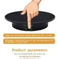 thumbnail image 3 of LINKPAL 7.9inch 360-Degree Electric Rotating Turntable, Rechargeable Low Noise Display Stand, 3 of 6