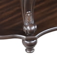 thumbnail image 6 of 42" Oval Coffee Table with Storage Shelf, 2-Tier Solid Wood Cocktail Tea Table, Traditional Retro Center Table for Living Room, Bearing 400LBS, Espresso, 6 of 7