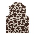 thumbnail image 5 of Pzuqiu Cow Print Kids Sleeveless Vests Casual Clothes for Girl 11-12 Versatile Soft Winter Lightweight Sleeveless Fleece Jacket with Practical Wind Proof for Outdoor Activities, 5 of 7