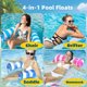 thumbnail image 3 of Hamaca de agua reclinable, colchón flotante inflable para natación en el mar, juguete de fiesta en la piscina, cama de salón para nadar, novedad de 2023, 3 of 4