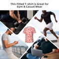 thumbnail image 6 of Bixox Men's Cute Mushroom1 Printed Short Sleeve Skinny Athletic T-Shirt, 6 of 6