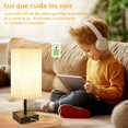 thumbnail image 4 of 2 PCS Lámparas de Mesa táctil, (bombilla incluida) Lámpara de Escritorio con 3 Niveles de Brillo, Puerto USB & Type-C y 2 salidas de CA, Lámpara de Lectura para habitación, Sala (2 pieza+Blanco), 4 of 9