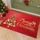 thumbnail image 4 of Felpudo Navideño Rojo de Terciopelo Cristal Absorbente | Alfombrilla Antideslizante | Felpudo con Estampado de Feliz Navidad | Decoración Navideña | 40 X 60 Cm, 4 of 6