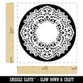 thumbnail image 2 of Round Lace Pattern Self-Inking Rubber Stamp Ink Stamper - Fuchsia Ink - Small 1 Inch, 2 of 7