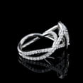 thumbnail image 2 of Cow Jewel 14K White Gold 1.7 Ct Pear Cut Diamond Ring - Halo Engagement Wedding Split Shank Ring - Gorgeous Criss Cross Anniversary Gift for Women, 2 of 2