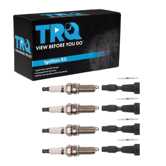 TRQ Ignition Coil & Spark Plug Kit 8 Piece Fits 2015-2019 Hyundai Sonata 2017-2020 Santa Fe 2018-2021 Tucson 2016-2020 Kia Sorento 2017-2020 Optima 2017-2021 Sportage