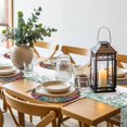 thumbnail image 6 of Boho Teal Flower Round 13 Inch Placemats Set of 2, Spring Bohemia Chic Red Yellow Floral HeatResistant Non Slip Place Mats for Dining Table, Wipeable Braided Kitchen Table Mats for Housewarming, 6 of 9