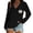 Black, variant on Blouse for Women Deep V Neck Long Sleeve Tops Loose Fit T Shirt Side Slit High Low Tunic Tops with Thumb Hole Casual Loose Fit Curved Hem T Shirts (M-3XL)
