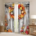 thumbnail image 2 of Castle Fairy Teens Pumpkin Harvest Black Out Curtains,Autumn Fall Mushroom Curtains Pack of 2 (42x63 Each),Rustic Cabin Cottage Bedroom Curtains,Microfiber Bedroom Decor, 2 of 6