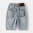thumbnail image 4 of Kids Boy Jean Shorts Classic Wide Leg Jorts with Pockets Boy Shorts Size 8-10 Years, 4 of 6