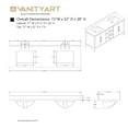 thumbnail image 3 of Vanity Art 72” Double Sink Bathroom Vanity Cabinet with Engineered Marble Countertop, 3 of 4