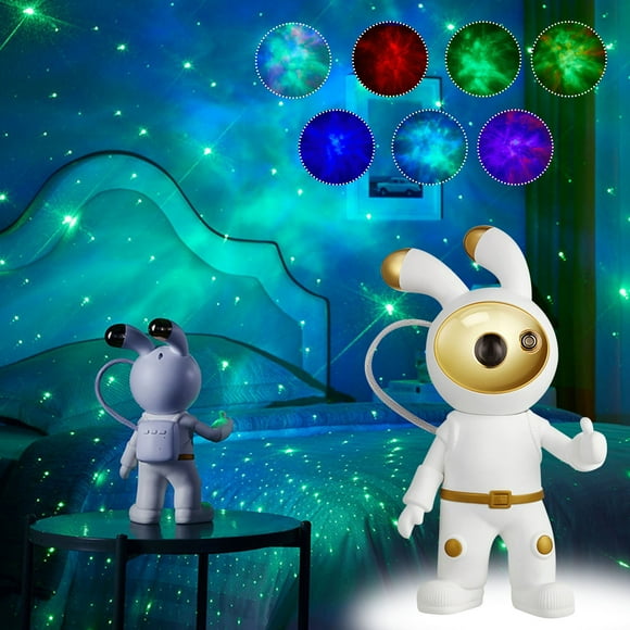EGNMCR Space Projection Lamp Magnifies Space Rabbit Fills The Sky With Skylight Astronaut Couple Gift Decoration Small Night Light Starry Sky Atmosphere Light
