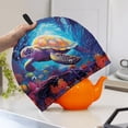 thumbnail image 2 of HELLHERO Teapot Protective Insulation Lightweight Polyester Canvas Insulate Tea Pot, Turtle Coral Design, 2 of 3