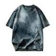 thumbnail image 1 of BOBOGOJP T-Shirts pour Hommes Col Rond Manches Courtes Pull (Bleu,3TG), 1 of 3